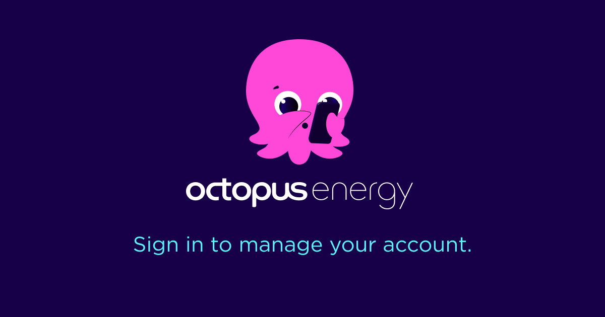 Sign into your account | Octopus Energy